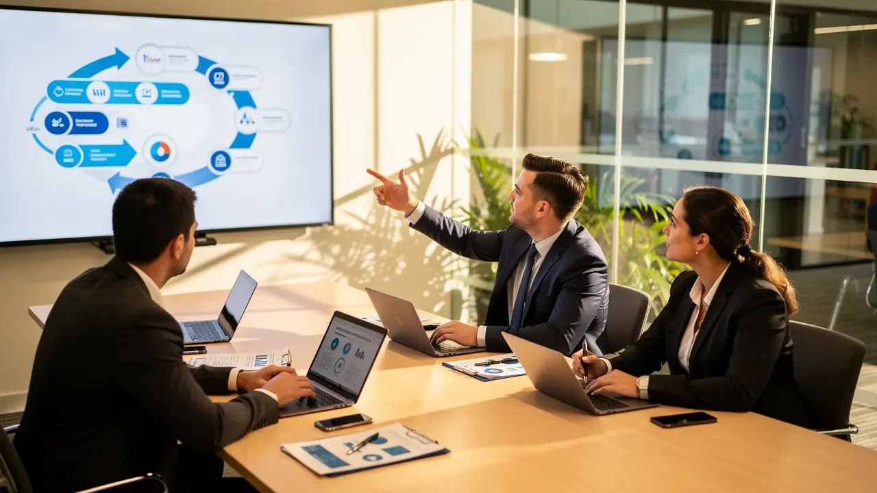 Salesforce consultants guiding a business team through automation planning