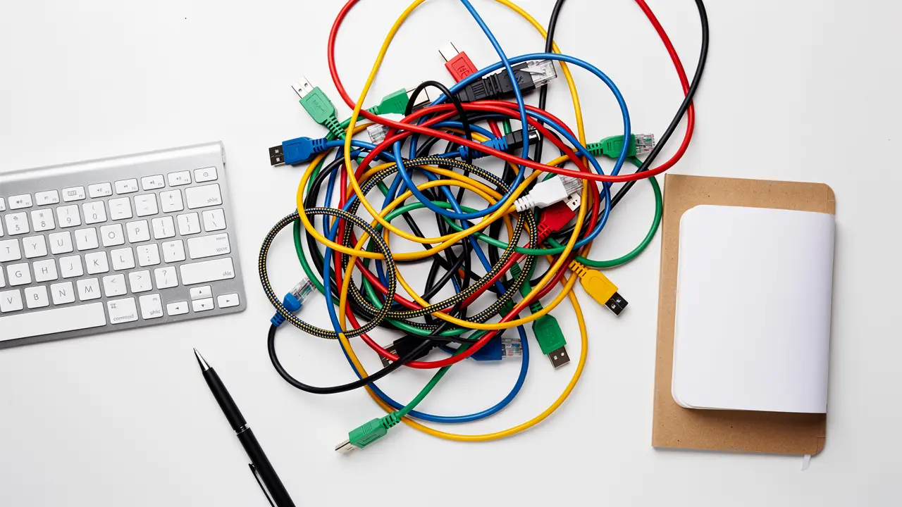 Tangled system architecture representing Salesforce technical debt buildup